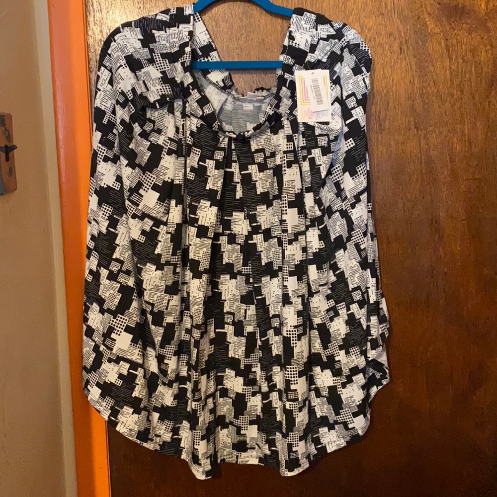 Lularoe Madison 3X Skirt NWT  Black & White Print
